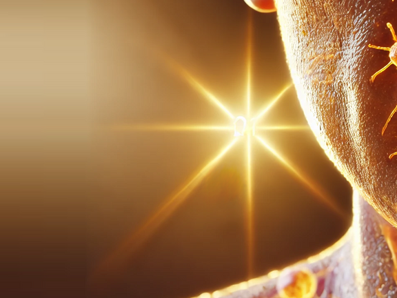 Piel expuesta al sol, representando la síntesis de vitamina D